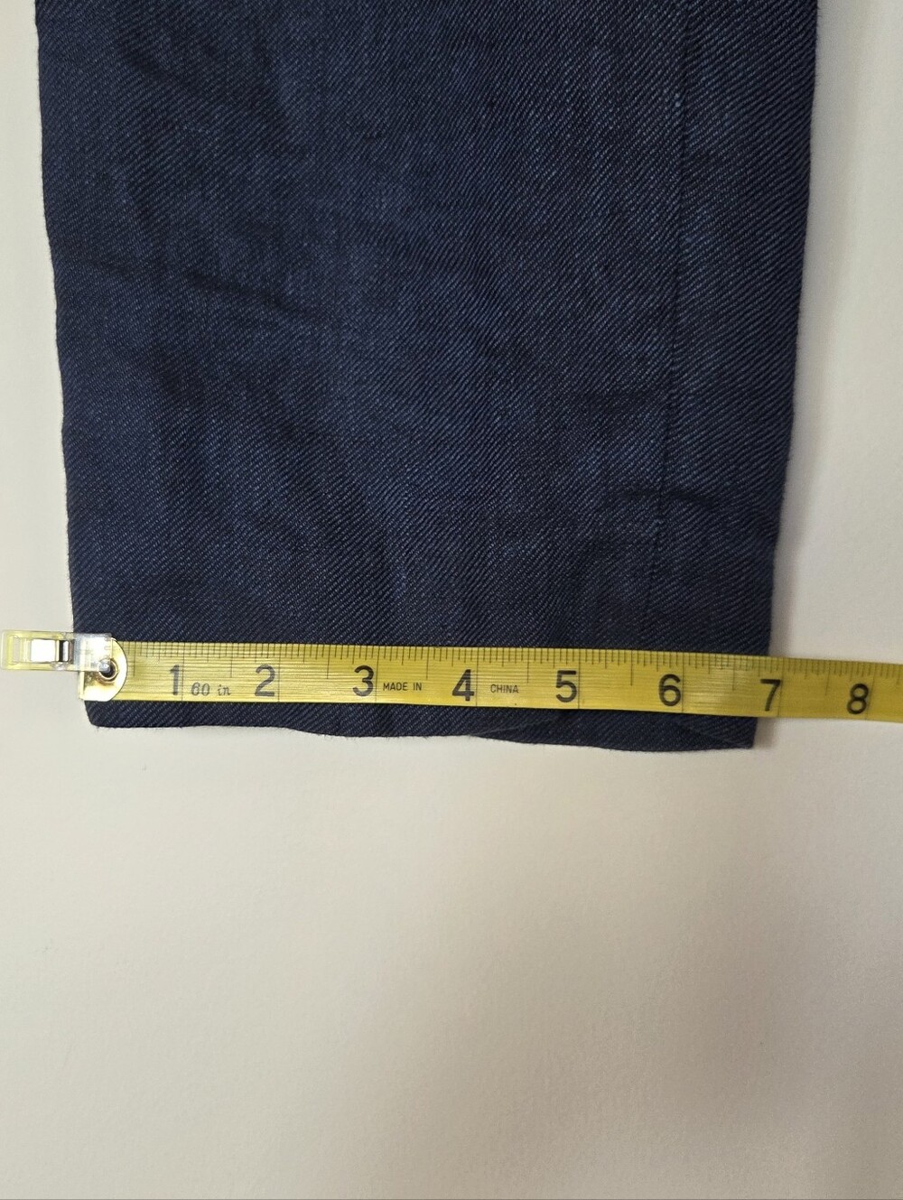 100% Linen Banana Republic Navy Straight-Leg Cargo Pants - Picture 13 of 13